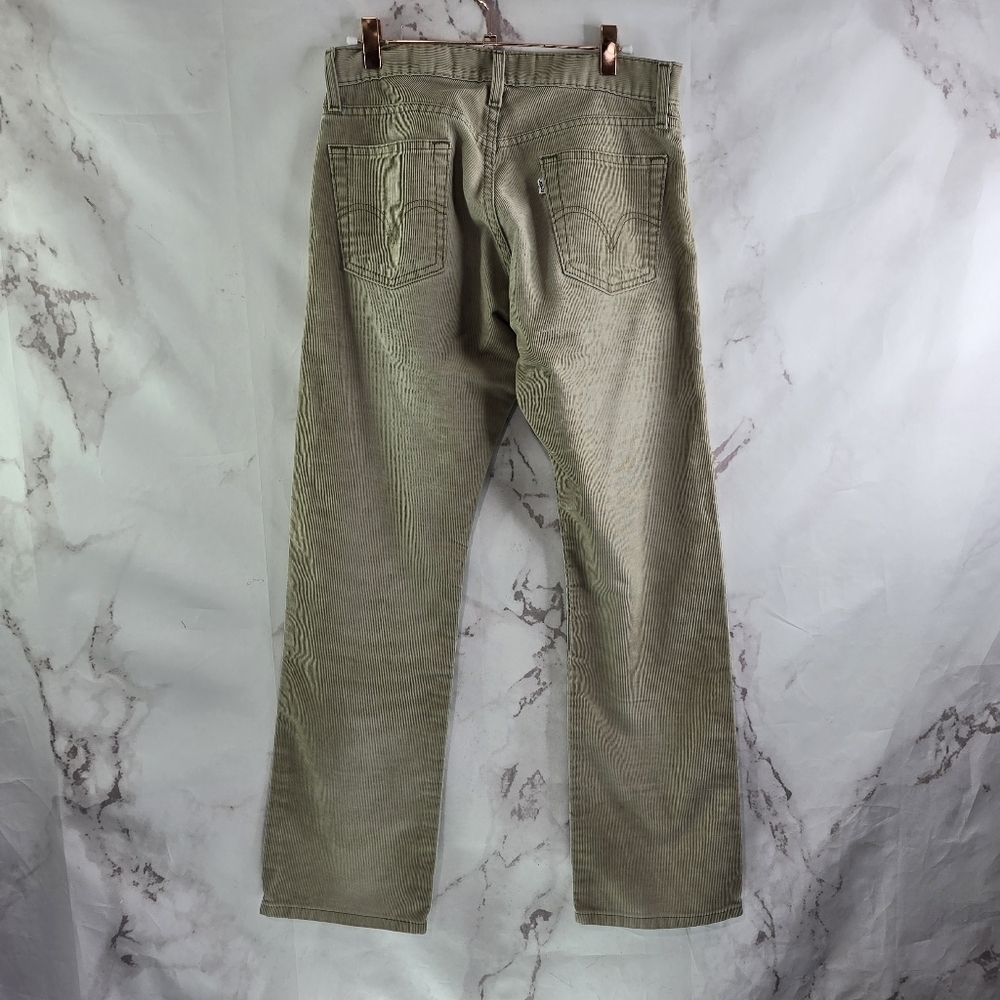 Vintage Levis Pants Mens 31 X 30 514 Corduroy Khaki Tan 70s 90s Slim Straight